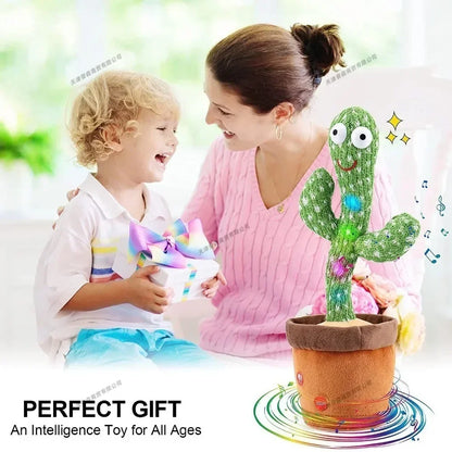 Smart Electronic Plush Toy for Baby Singing Dancing Talking and Sound Recording Cactus Toys for Kids Xmas Gifts for Children - Qoraheyhub