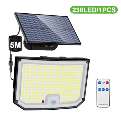 200/238 LED Solar lights motion sensor outdoor waterproof security lights Super Bright spotlight wall lamp for Garden Garage