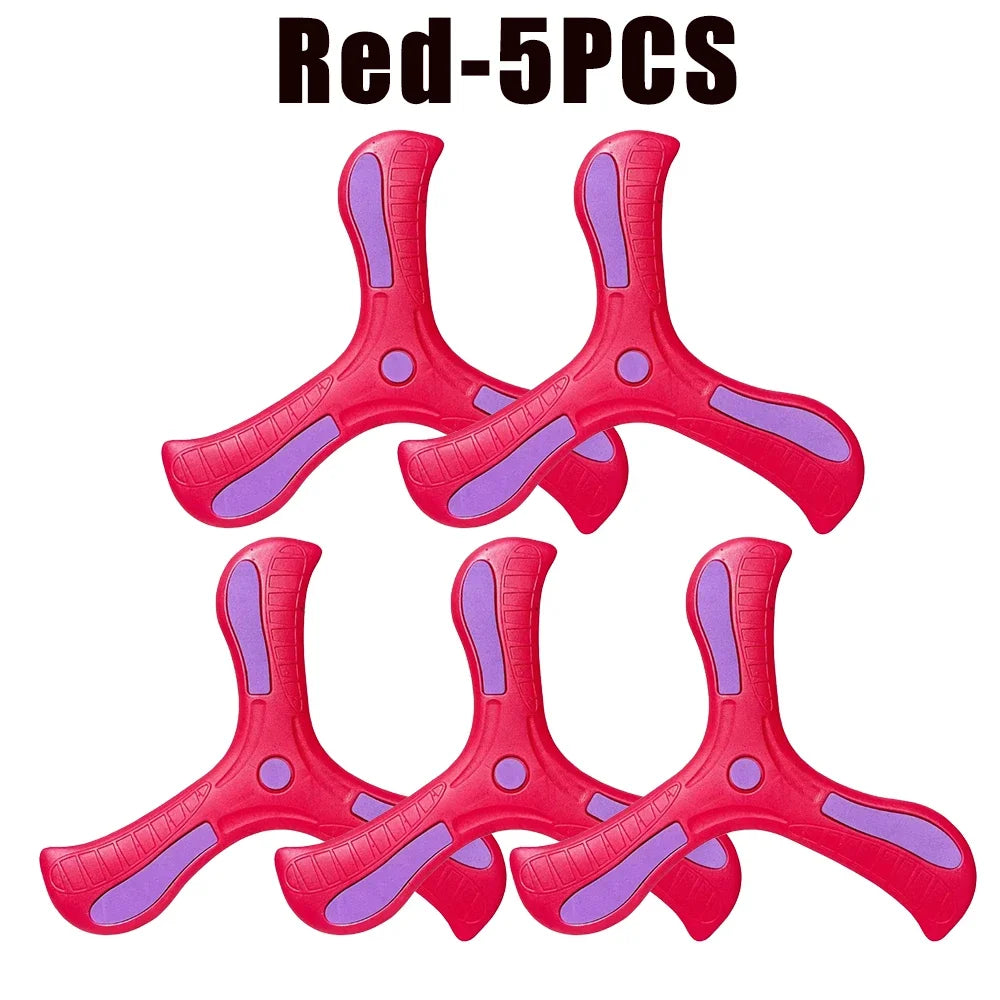 1-20PCS Kids Triangle Boomerang EVA Foam Flying Disc Outdoor Sports Toy Family Parent Child Interactive Game Birthday Gift - Qoraheyhub
