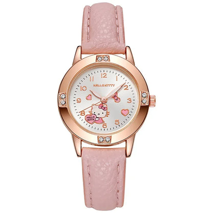 Sanrio Hello Kitty Watch Kawaii Kuromi Cinnamoroll Quartz Casual Fashion Melody WristWatch Women Kid Girl Children Gift - Qoraheyhub