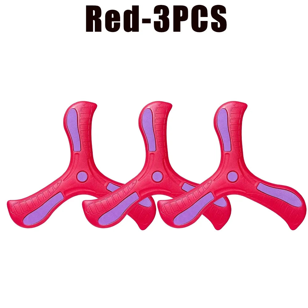 1-20PCS Kids Triangle Boomerang EVA Foam Flying Disc Outdoor Sports Toy Family Parent Child Interactive Game Birthday Gift - Qoraheyhub