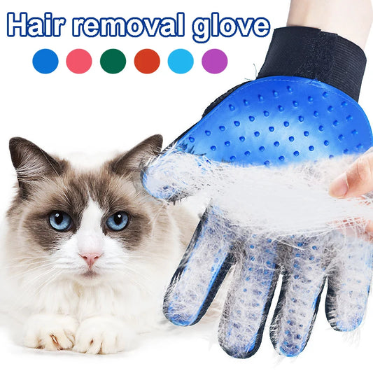 Pet Hair Remover Gloves Cat Grooming Hair Deshedding Brush Dog Comb Pet Bath Remover Clean Massage For Animal Massage Supplies - Qoraheyhub