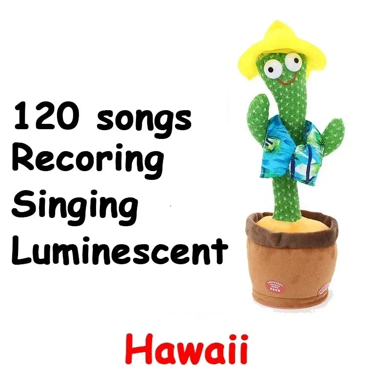 Smart Electronic Plush Toy for Baby Singing Dancing Talking and Sound Recording Cactus Toys for Kids Xmas Gifts for Children - Qoraheyhub