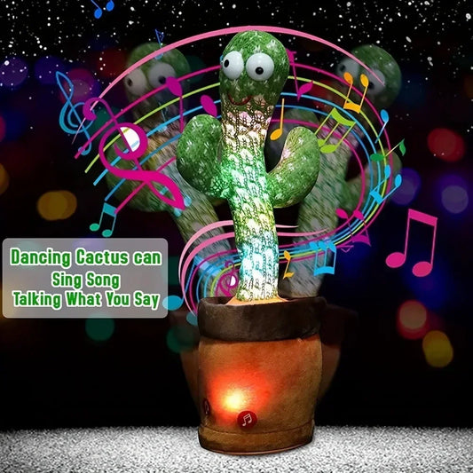 Smart Electronic Plush Toy for Baby Singing Dancing Talking and Sound Recording Cactus Toys for Kids Xmas Gifts for Children - Qoraheyhub