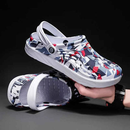 48-49 Men's Outdoor Clogs Beach Shoes Breathable Sandals Home Slippers Summer Slip On Shoes Men Flip Flops Shoes Sandalias Mujer