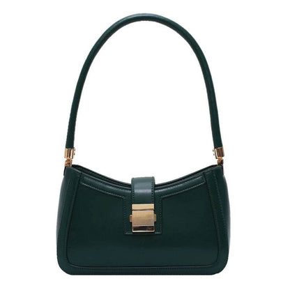LEFTSIDE Shoulder Bags For Women Solid Color PU Leather 2025 Trend Lock Handbags Small Purse Hand Lady Designer Zipper Clutch Jewelrieshub Red / 25cmx16mx7cm green / 25cmx16mx7cm Brown / 25cmx16mx7cm Red / 25cmx16mx7cm-green / 25cmx16mx7cm-Brown / 25cmx16mx7cm-black / 25cmx16mx7cm-