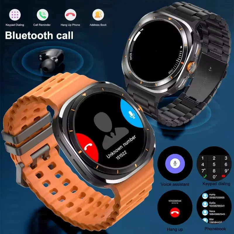 LAXASFIT Smart Watch GT7 Ultra 1.52-inch AMOLED Screen Bluetooth Talk Sports Fitness Smartwatch for Men Women Watch Holiday Gift - Qoraheyhub