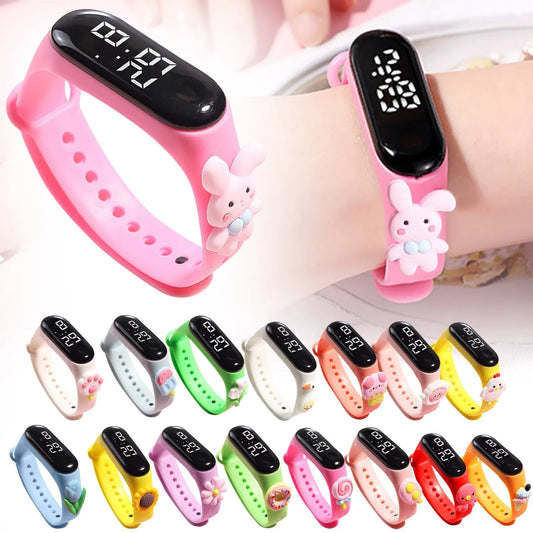 Multi-color Smart Watch For Children Boy Girl Fashion LED Digital Wrist Watches Silicone Strap Waterproof Sport Watch Relogio - Qoraheyhub