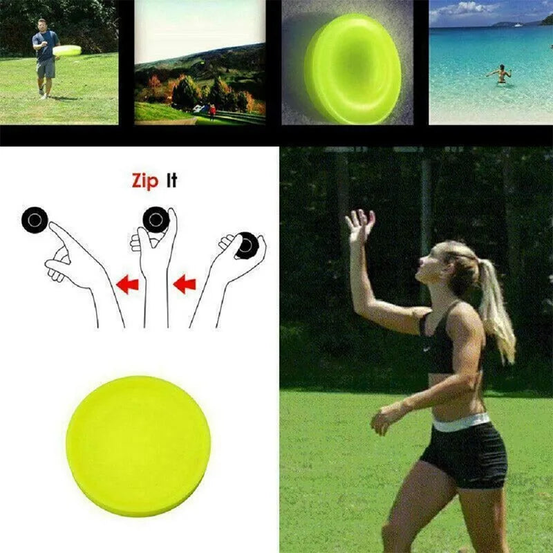 1 Pcs Mini Beach Fly Disk Kids Adult Silicone Outdoor Sports Decompression Disc Fun Entertainment Pocket Toys Xmas Gift - Qoraheyhub