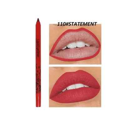 20 Color Slim Lip Liner Pencil Sexy Pink Brown Rose Lip Outline Matte Nude Lipstick Contouring Tint Waterproof Crayon Pen Makeup
