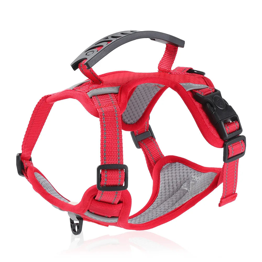 New Vest Walking Traction Rope Cat Harness with Reflective Strip Dog Collar Breathable Mesh Harness for Small Medium Pet Cat Dog
