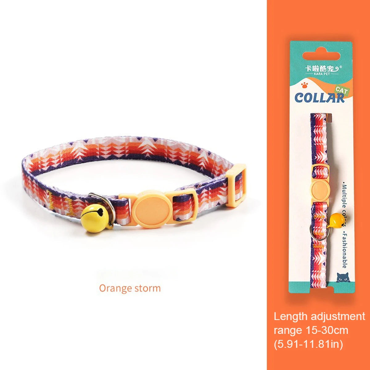 Cat Weaving 15-30cm Necklace Collar with Bell Anti-Suffocation Comfortable Safe Buckle Pet Decoration Accessory