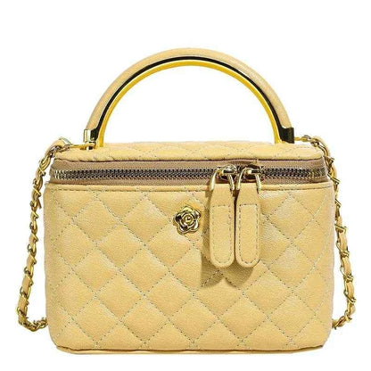 2025 New Women's Large Capacity Diamond Grid Single Shoulder Diagonal Cross Hand-held Small Square Bag, Famous Luxury Designer