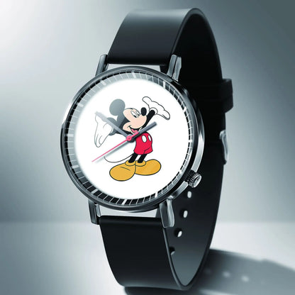 Disney Mickey Minnie Mouse Girl  Boy Children's Kids Watch Women Cute Male Female Couple Wrist Watches Birthday Gifts - Qoraheyhub