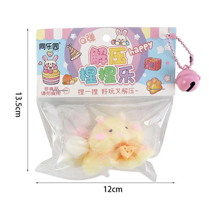 Cute Taba Squishy Hamster Squeeze Toy Cartoon Fidgets Toy Funny Plush Pinch Decompression Toy Stress Relief For Kids Adults Gift - Qoraheyhub
