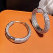 CAOSHI Gorgeous Dainty Circle Round Hoop Earrings for Women Charming Cubic Zirconia Wedding Engagement Jewelry Party Accessories Jewelrieshub E4169 E4169-