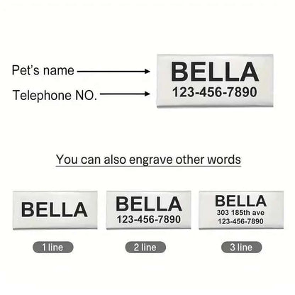 Customized Dog ID tag Collar Reflective Paw Adjustable Nylon with Bell Engraving Puppy Kittens Necklace Personalized Name number
