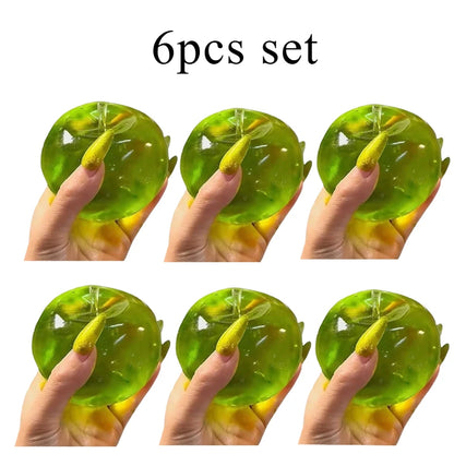 Green Apple Squeeze Toys Relieve Stress and Vent Anger Fidget Toys Plasticity Squeeze toys To Relieve Stress for Friends - Qoraheyhub