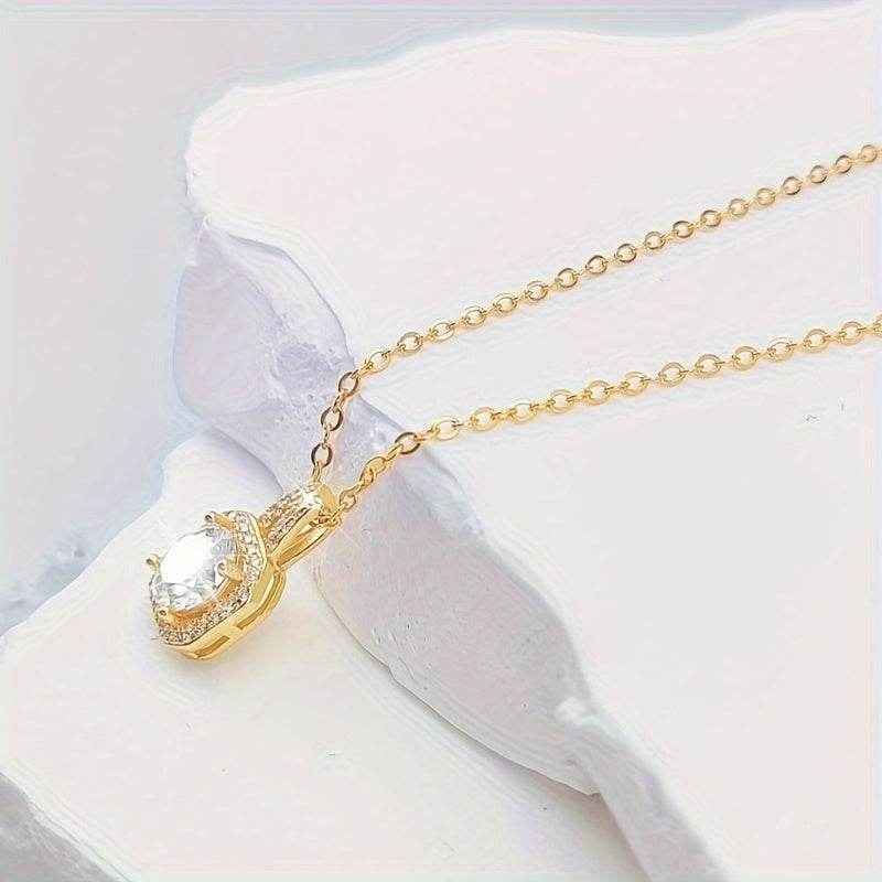 [Sterling Silvery Moissanite Necklace] 1 Carat/2 Carat Princess Square Moissanite Pendant Necklace, 925 Sterling Silvery - Suitable For Daily Holiday Party Date Vacation Wear, Birthday Anniversary Valentine's Day Carnival Eas