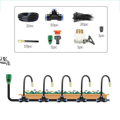 Qoraheyhub Automatic Irrigation Sprinkler Kit with Adjustable Nozzles