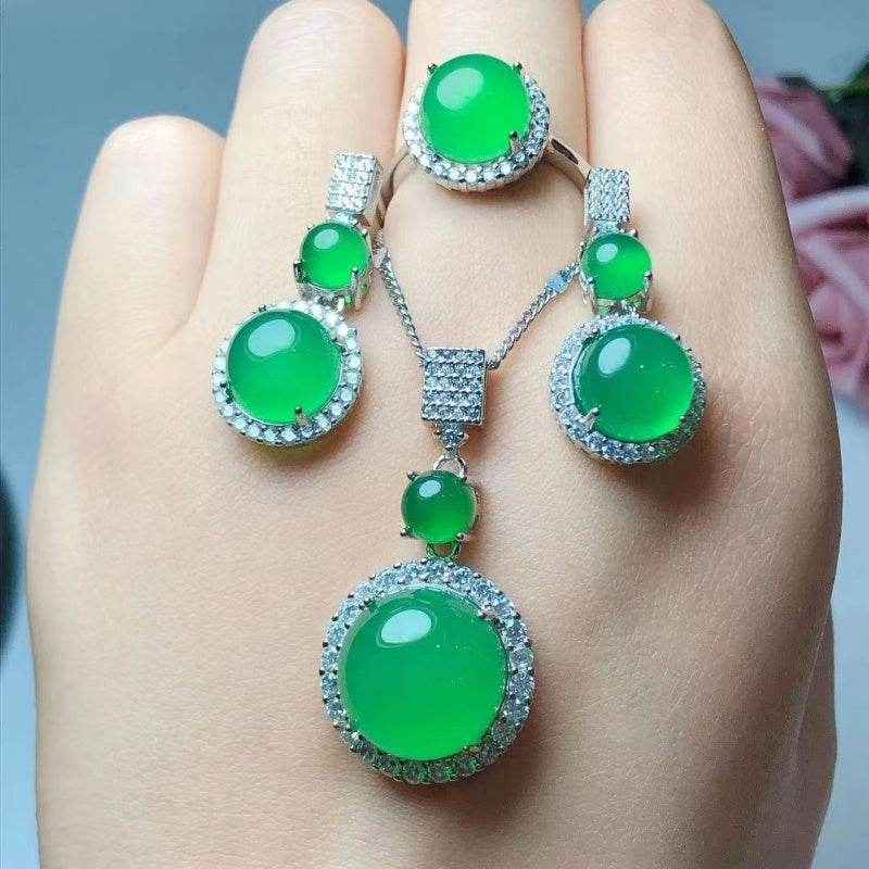 1 Set Handcrafted 18K Gold Plated Copper Jewelry with Imit