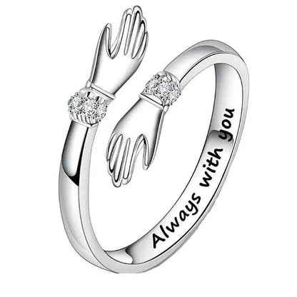 Jewelrieshub Chic Hand Design Ring for Women - Gold Tone