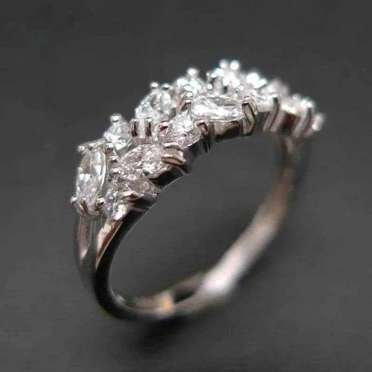 Jewelrieshub Marquise Zirconia Wedding Band - Elegant Design