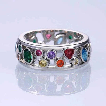 Jewelrieshub Colorful Stone Band Ring for Women