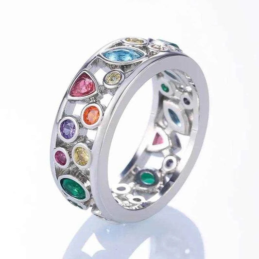 Jewelrieshub Colorful Stone Band Ring for Women