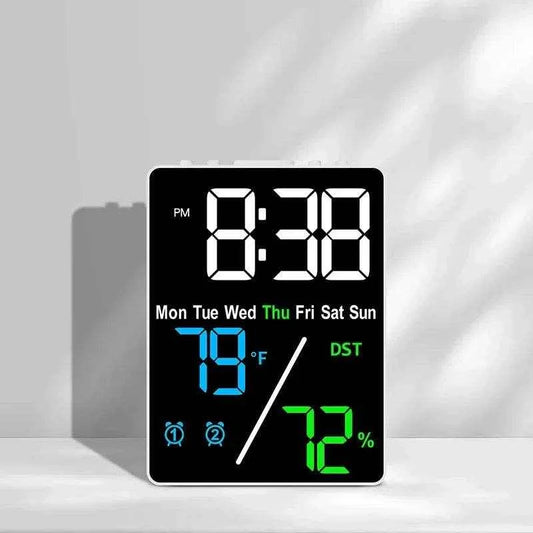 Qoraheyhub Digital Alarm Clock with Temperature and Humidity