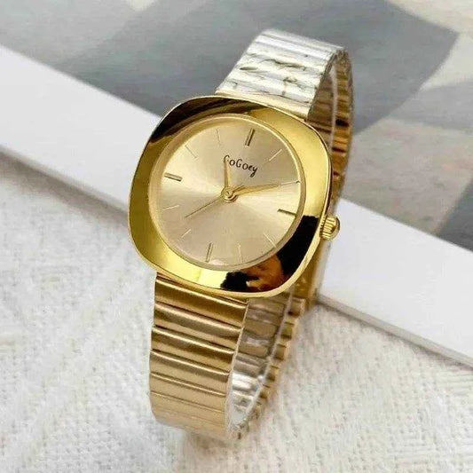 Qoraheyhub Women's Gold Quartz Watch Stylish Design