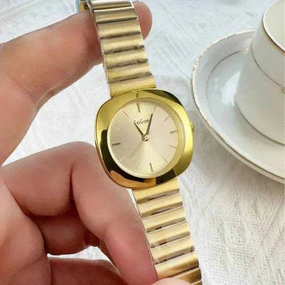 Qoraheyhub Women's Gold Quartz Watch Stylish Design