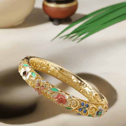 1pc/ 2pcs vintage cloison é enamel hollowed out cloison é cheongsam jewelry,