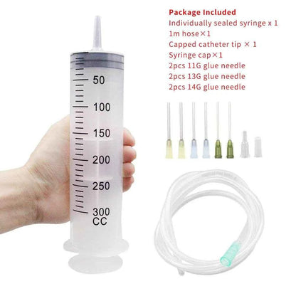 Qoraheyhub Large Plastic Syringe with Tube 550ml