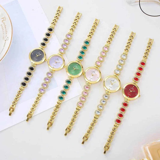 Qoraheyhub Luxury Green Bracelet Watch for Women Stylish