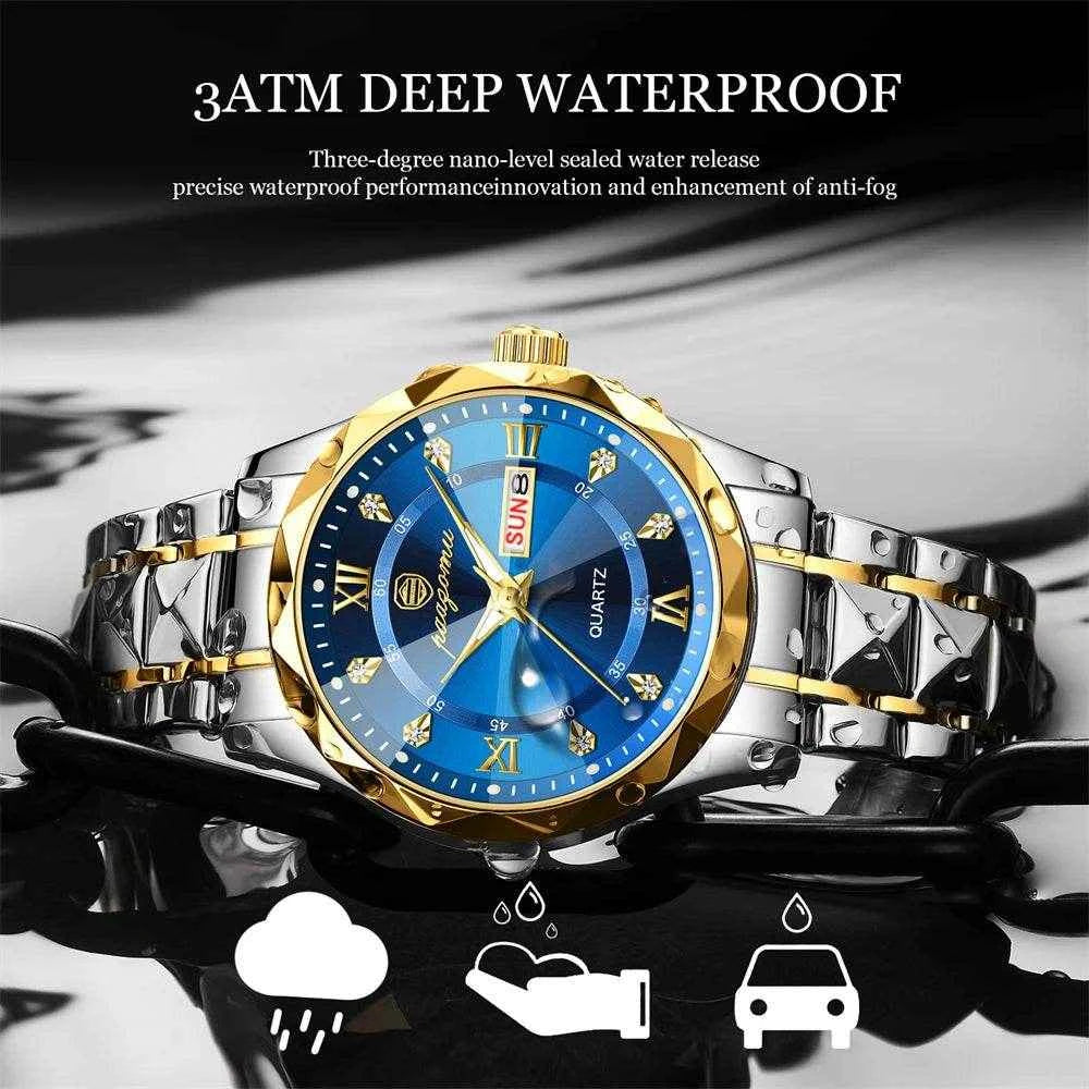 Qoraheyhub Leather Band Sports Wristwatch for Men