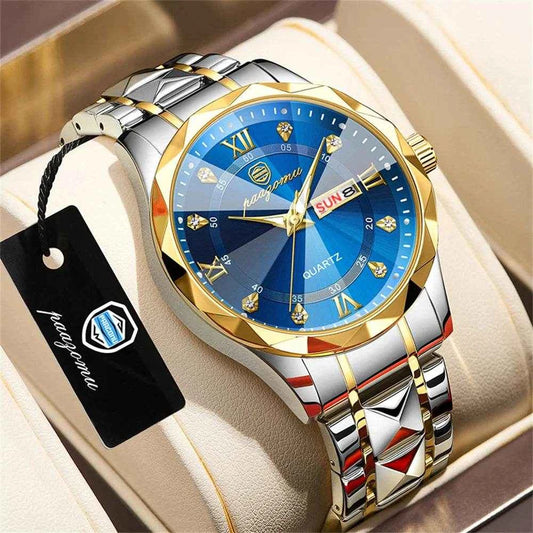 Qoraheyhub Leather Band Sports Wristwatch for Men