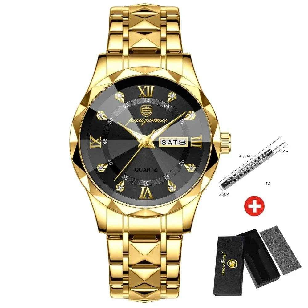 Qoraheyhub Leather Band Sports Wristwatch for Men