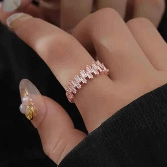 Jewelrieshub Stylish Engagement Ring for Women Rose Gold