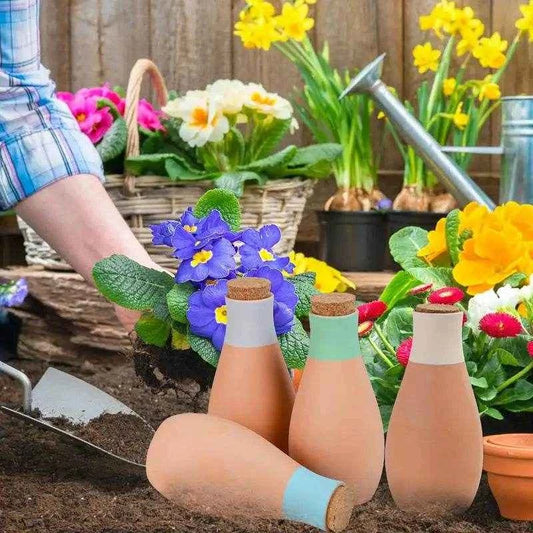 Jewelrieshub Terracotta Watering Spikes for Plants