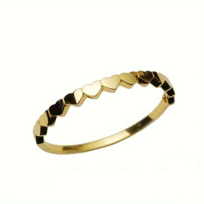 Jewelrieshub Dainty Metallic Finger Ring with Heart Design Jewelrieshub 10 / T0498 9 / T0497 10 / T0497 10 / T0498-9 / T0497-10 / T0497-6 / T0498-7 / T0498-6 / T0497-8 / T0498-7 / T0497-9 / T0498-8 / T0497-