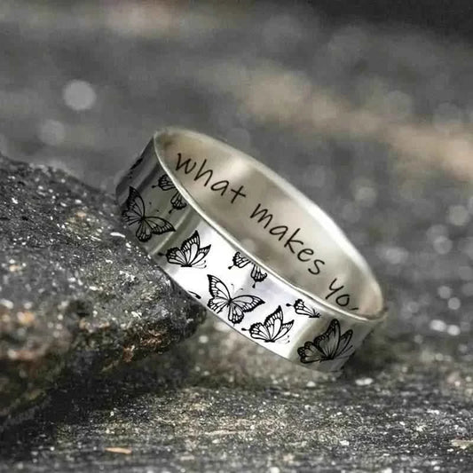Jewelrieshub Silver Butterfly Ring for Women – Inspirational Design
